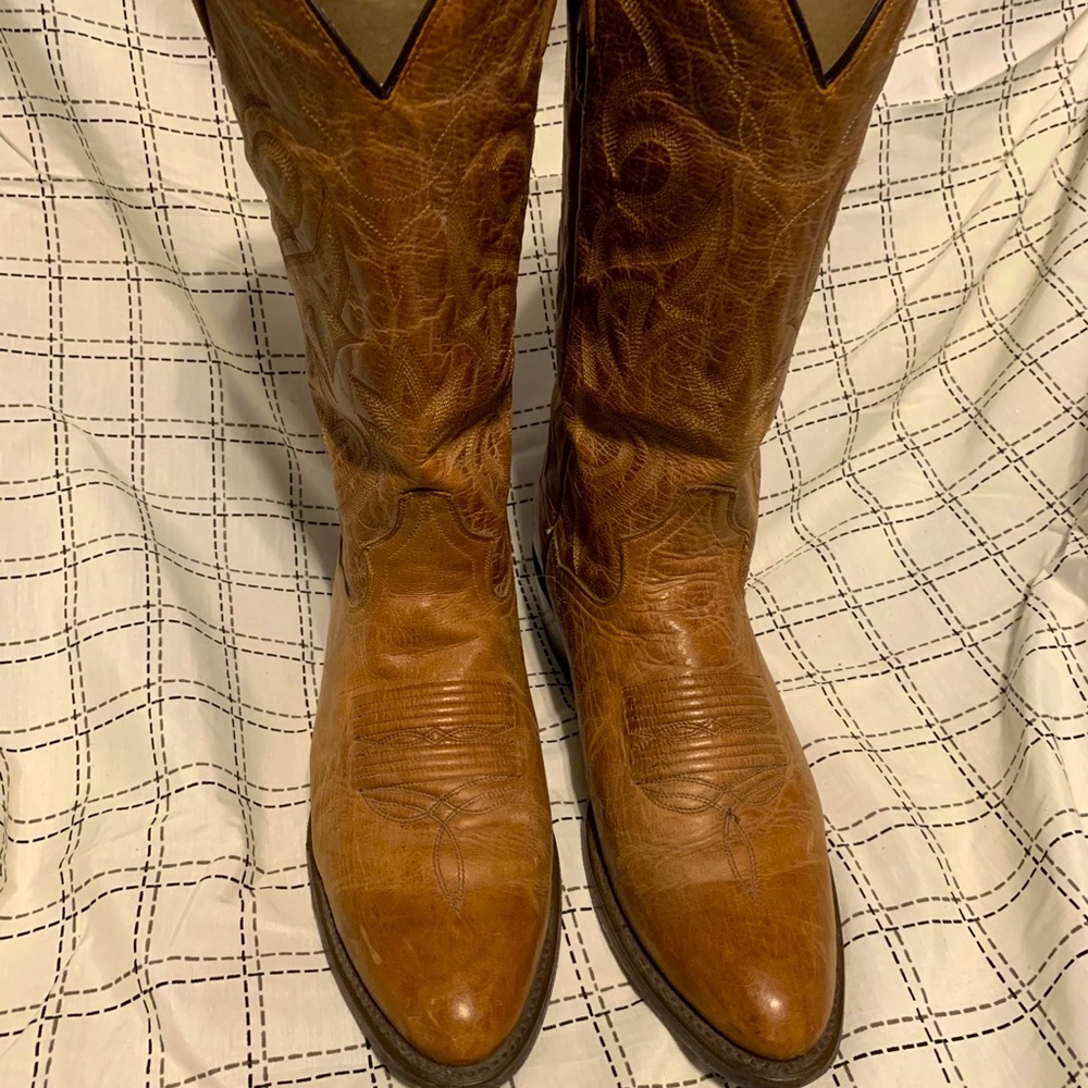 Dan Post Sand Mignon Leather Cowboy Boots